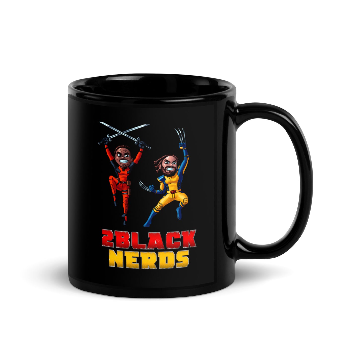 2BM Black Glossy Mug