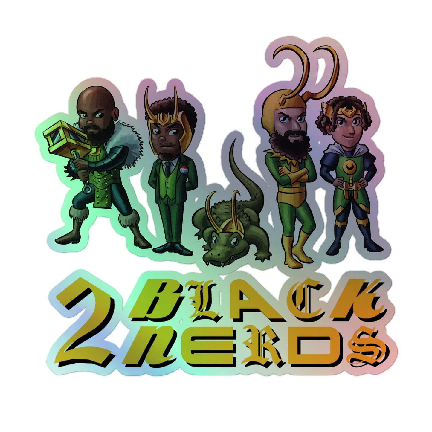 Nerds of Mischief Holographic stickers