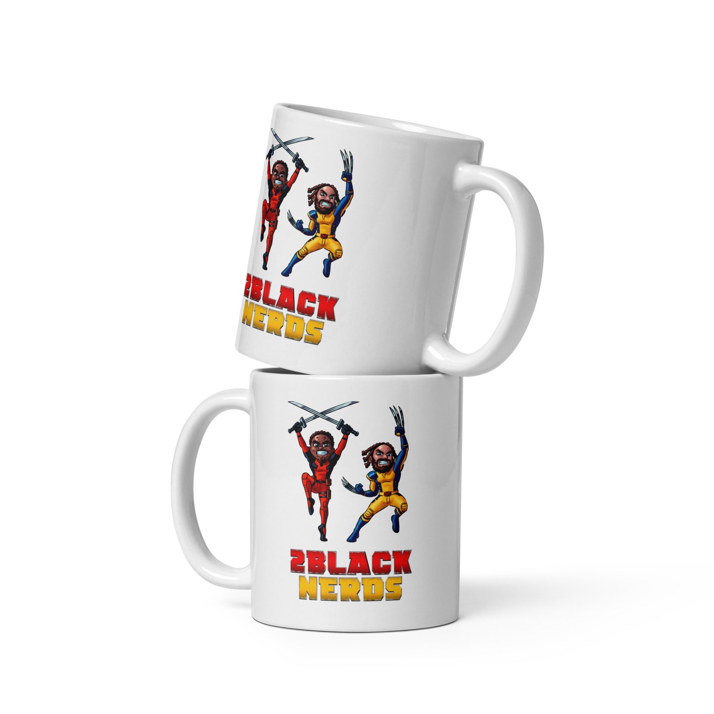 2BM White glossy mug