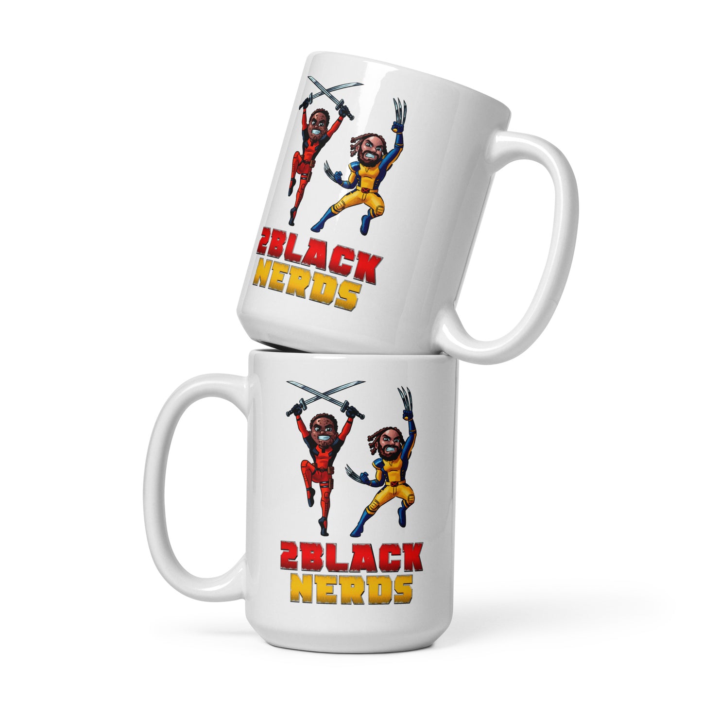 2BM White glossy mug