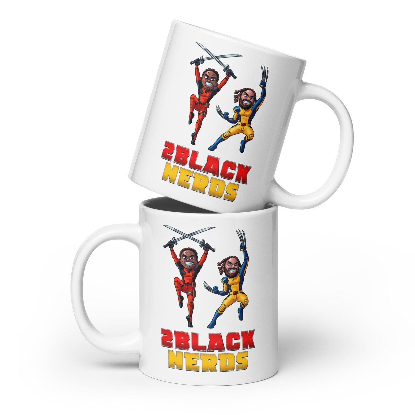 2BM White glossy mug