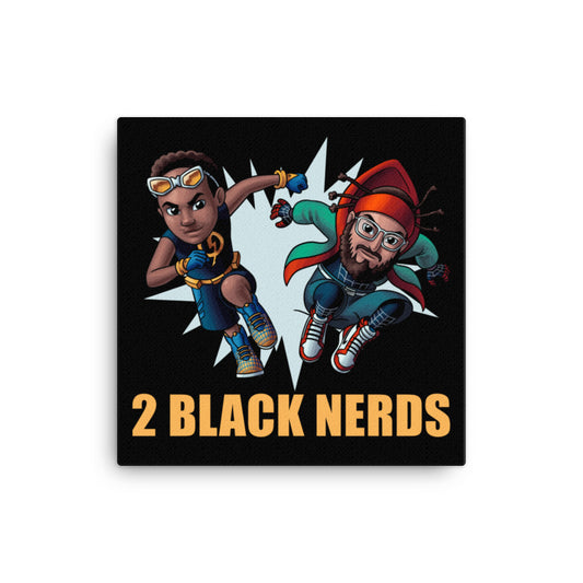 2 Black Nerds Canvas