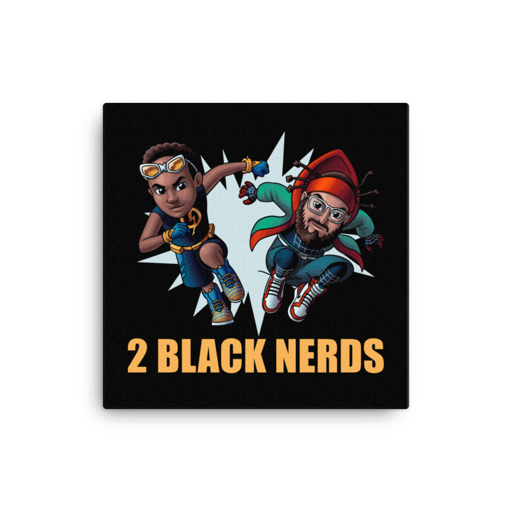 2 Black Nerds Canvas