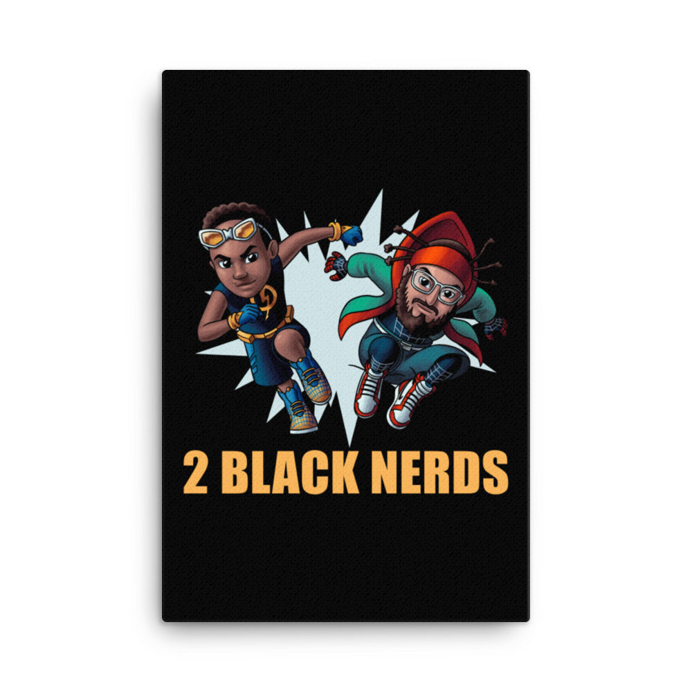 2 Black Nerds Canvas