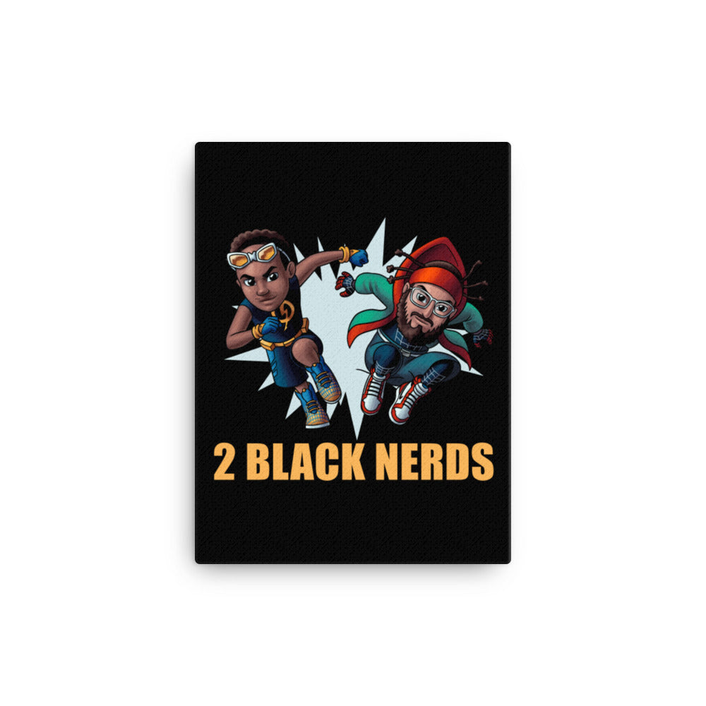 2 Black Nerds Canvas