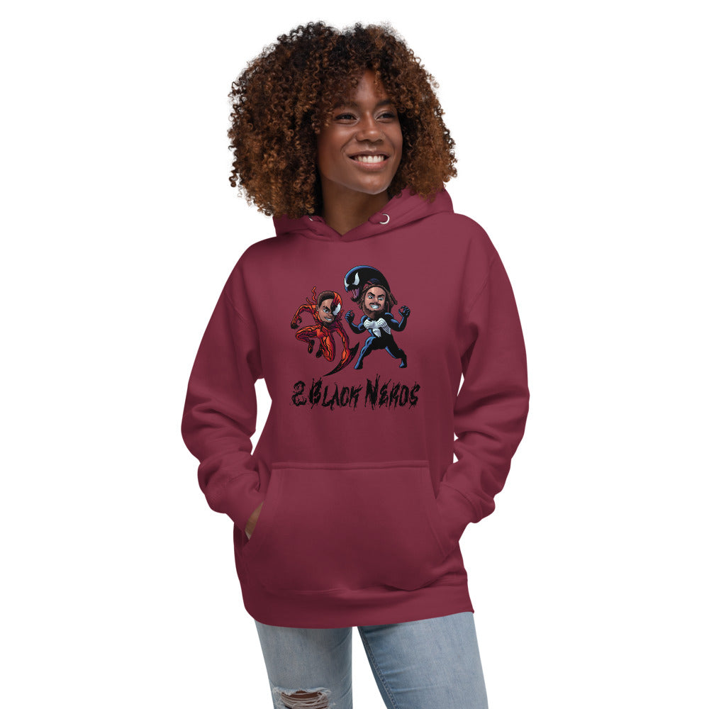 2 Black Symbiotes Unisex Hoodie (Black Text)